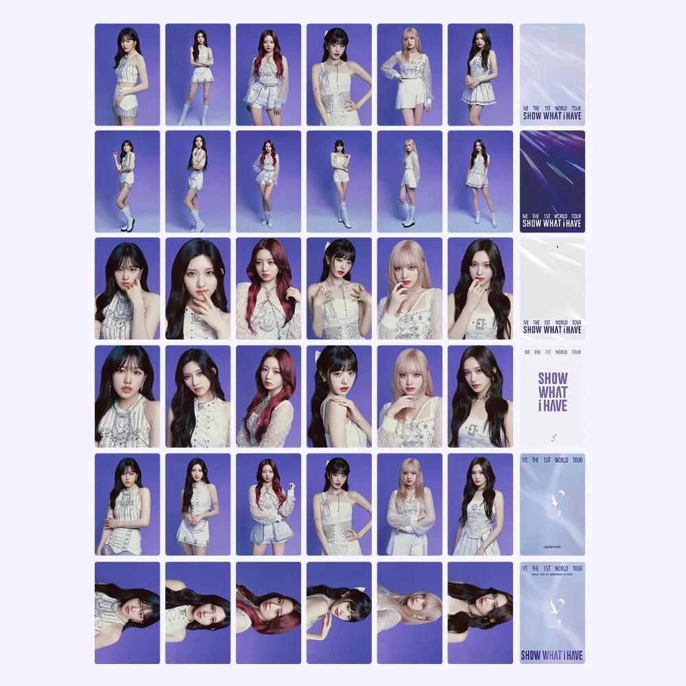 Kpop IVE SHOW WHAT I HAVE Official KIT PHOTO Card Lomo Card Yujin Gaeul Wonyoung LIZ Rei Leeseo World Tour Card Fans Collection