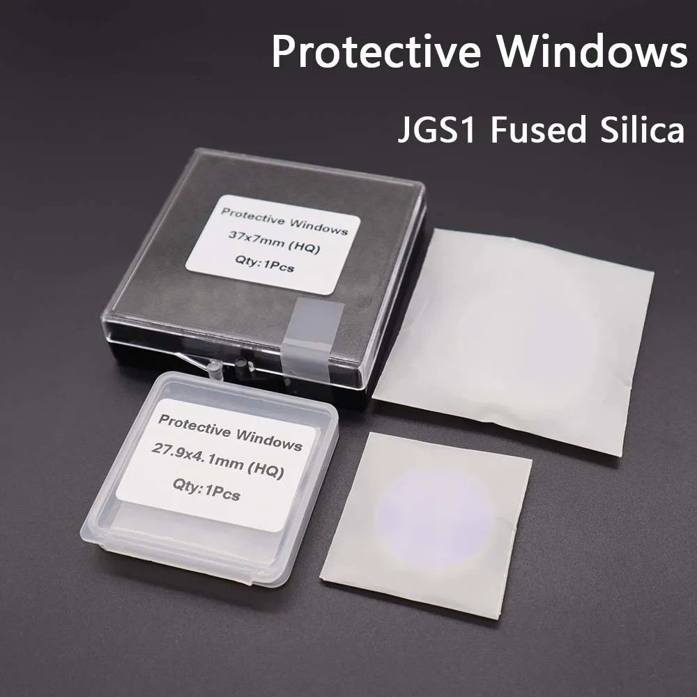 Laser Protective Windows 20*2 22.35*4 27.9*4.1 30*5 36*5 37*7 1064nm Quartz Fused Silica For Precitec Raytools WSX Bodor