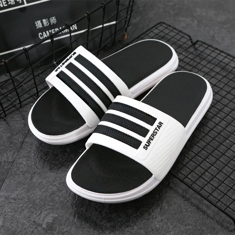 Whoholl Summer Men Slides Slide Slippers Home Indoor Shoes House Beach Outside Slipers Slipper Sleepers Soft Hot Sale Big Size