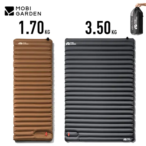 MOBI GARDEN 캠핑 풍선 슬리핑 매트 9cm 두껍게 1-2 인 초경량 휴대용 에어 쿠션 방수 매트리스 야외