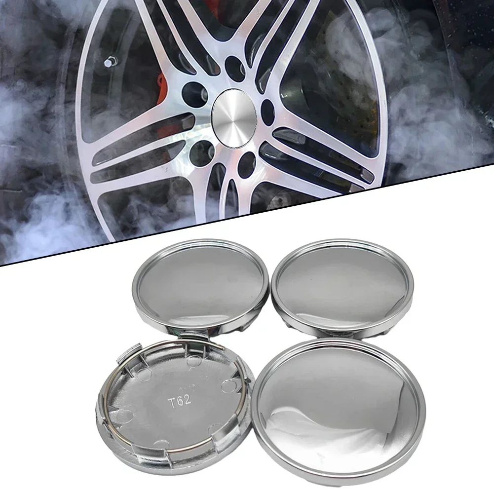 Universal Piece Of 4 Car 62mm Dia 4 Clips Wheel Center Hub Cap Cover With Decal ABS Plastic Car Wheel Center Cap Accessories