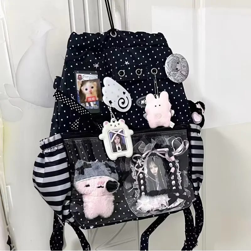 Fashion Itabag Harajuku Style Lolita Shoulder Bag Drawstring Backpack Anime Merchandise Transparent Layer Display Diy Tote Bag image 6