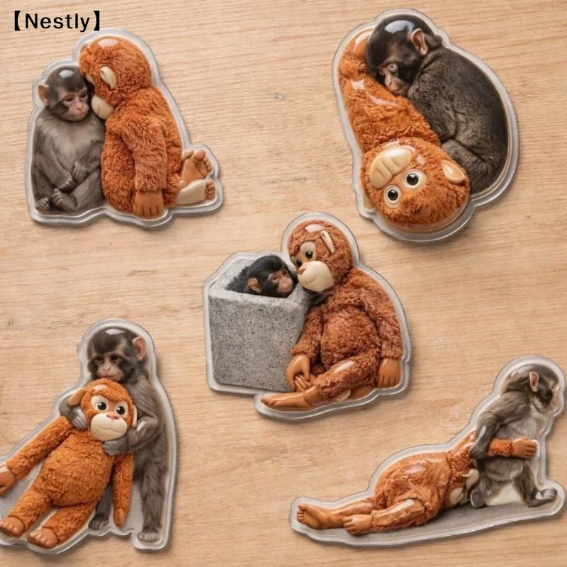 Creative Monkey Refrigerator Magnets - Protective Boxing Monkey Fridge Magnets〔Nest〕