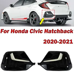 Car Accessories For Honda Civic 10th Gen Hatchback 2020 2021 Car Rear Bumper Light Trim Frame Cover Warning Brake Lamp Lid Bezel