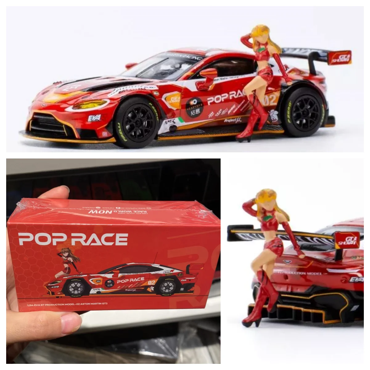 

GT3 - EVA RT Production + Figure - Model 02 - POP RACE 1:64 Diecast Model Car Collection Limited Edition Hobby Toys