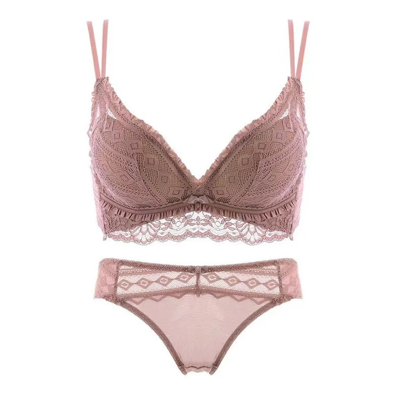 작은 가슴이 두꺼워지고 모여 여성의 마크리스 속옷 섹시한 레이스 아름다운 등이 강철 링 브라 없이 카스 부