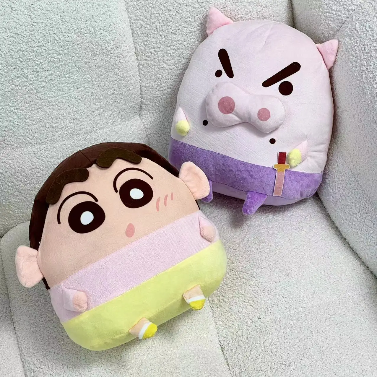 MINISO Anime Cartoon Crayon Shin Chan Plush Toy Buriburizaemon Doll Pillow Waist Support Girl Gift