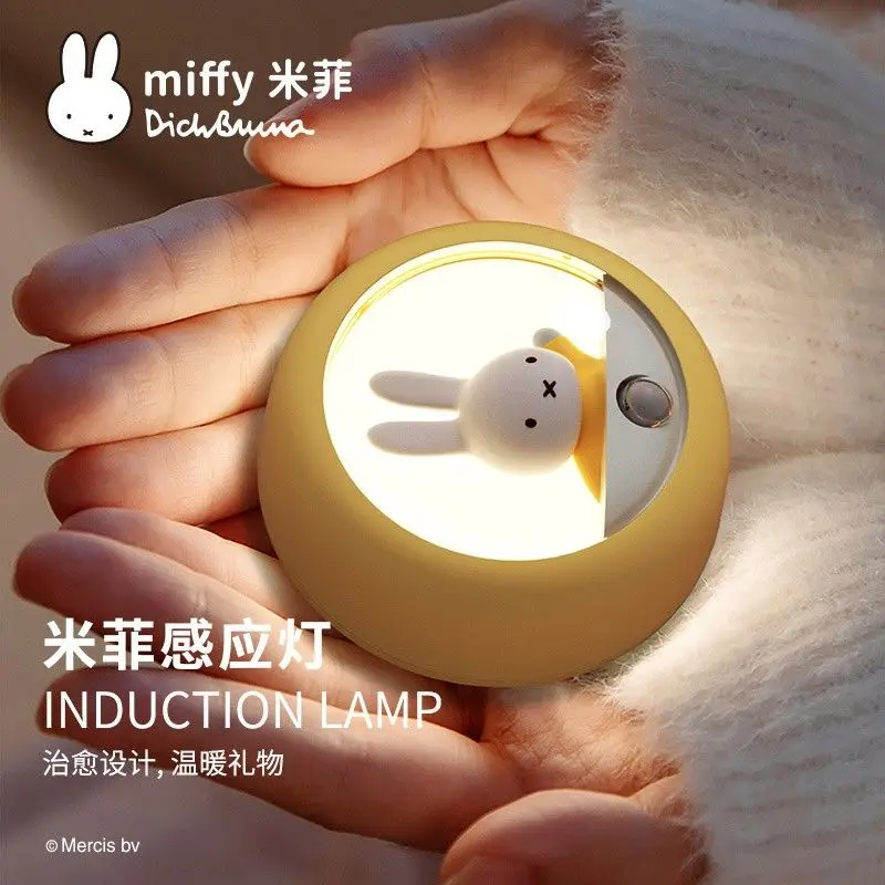 Lámpara Nocturna LED con Sensor de Luz Inteligente Miffy, Luz para Dormir en el Dormitorio, Pasillo, Cabecera, Luz de Ambiente