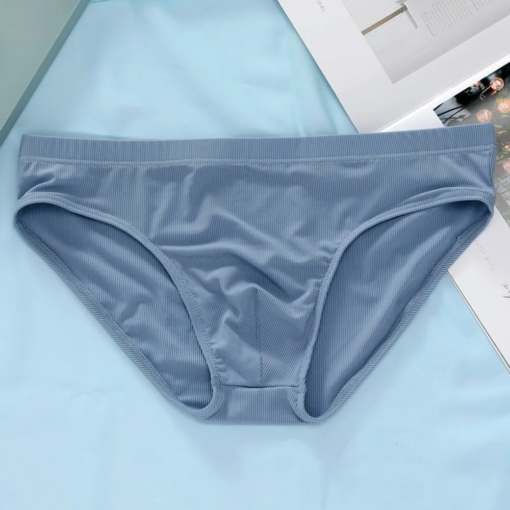 Mens Sexy Comfortable Breathable Low-rise U-convex Briefs Underwear Underpants Bulge Pouch Shorts Solid Color Soft  Underpants image 2