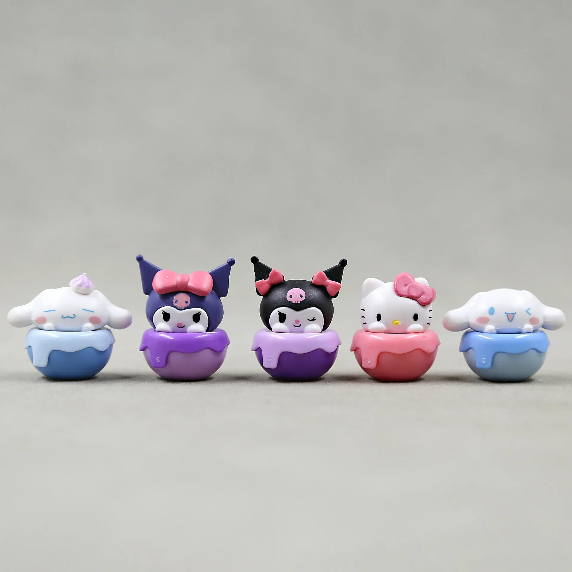 5pcs  Cute Hello Kitty Kuromidesktop ornament toy.Kawaii dolls PVC material is not easy to oxidize and discolor.Cake decoration