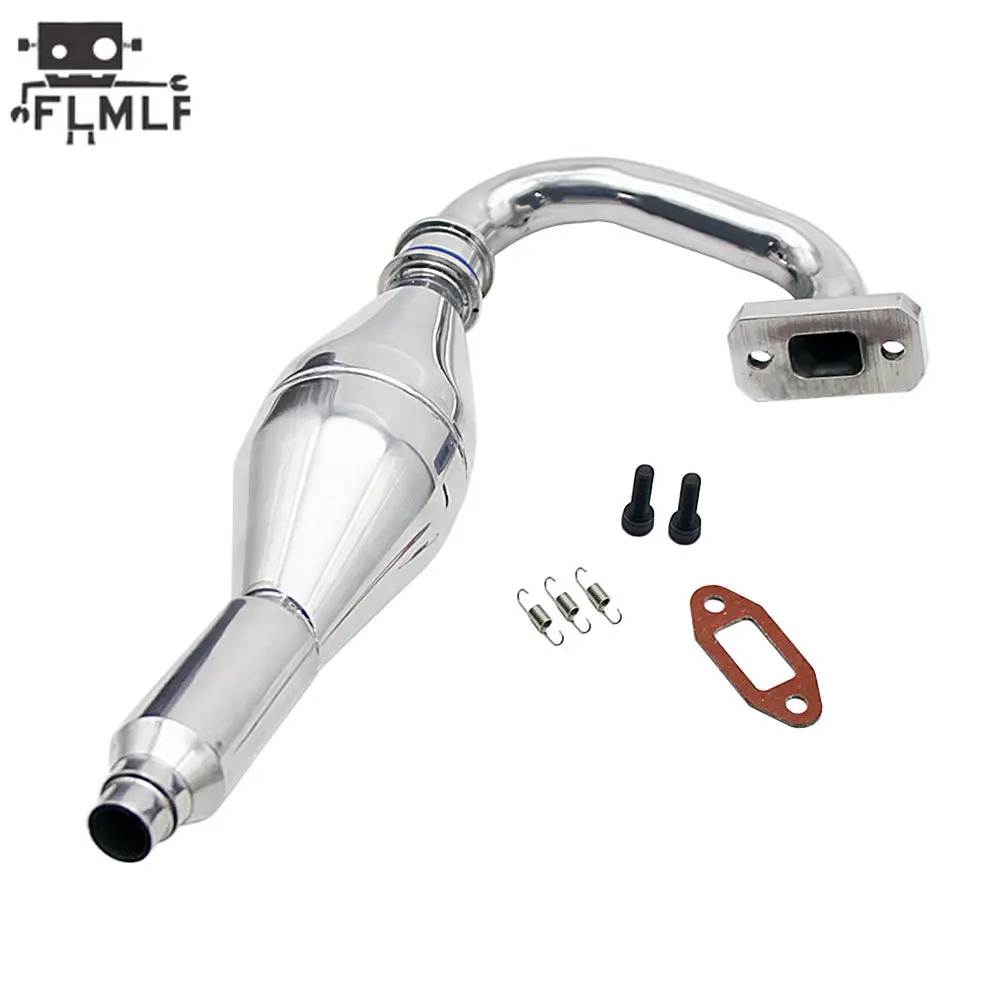 Rc Car Aluminum Exhaust Pipe Set for 1/5 HPI FS Racing FG Monster Hummer ROFUN ROVAN BM Big Monster Truck Remote Control Cars