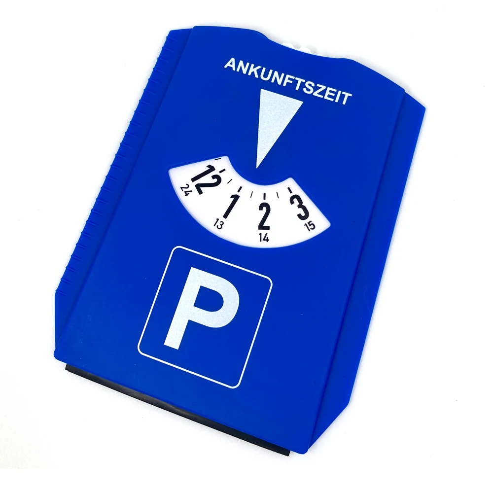 قرص ركن السيارة البلاستيكي الأزرق المحمول ABS قرص ركن السيارة الموقت على مدار الساعة عرض وقت الوصول #6