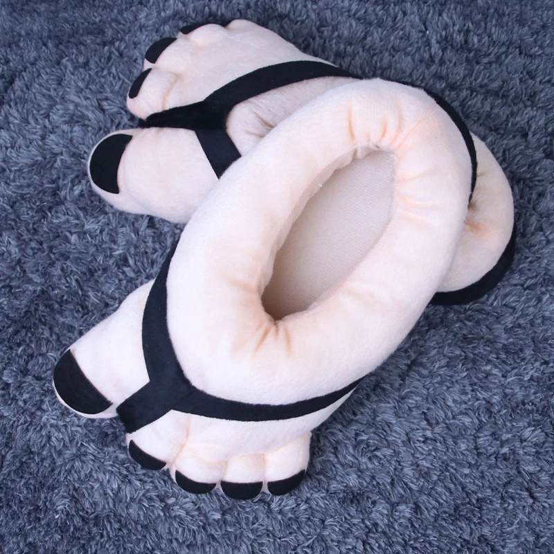 Winter Quirky Cute Cotton Slippers Five Fingers Toes Full Package Heel Couple Home Big Feet Indoor Men Women Plush Cotton Shoes