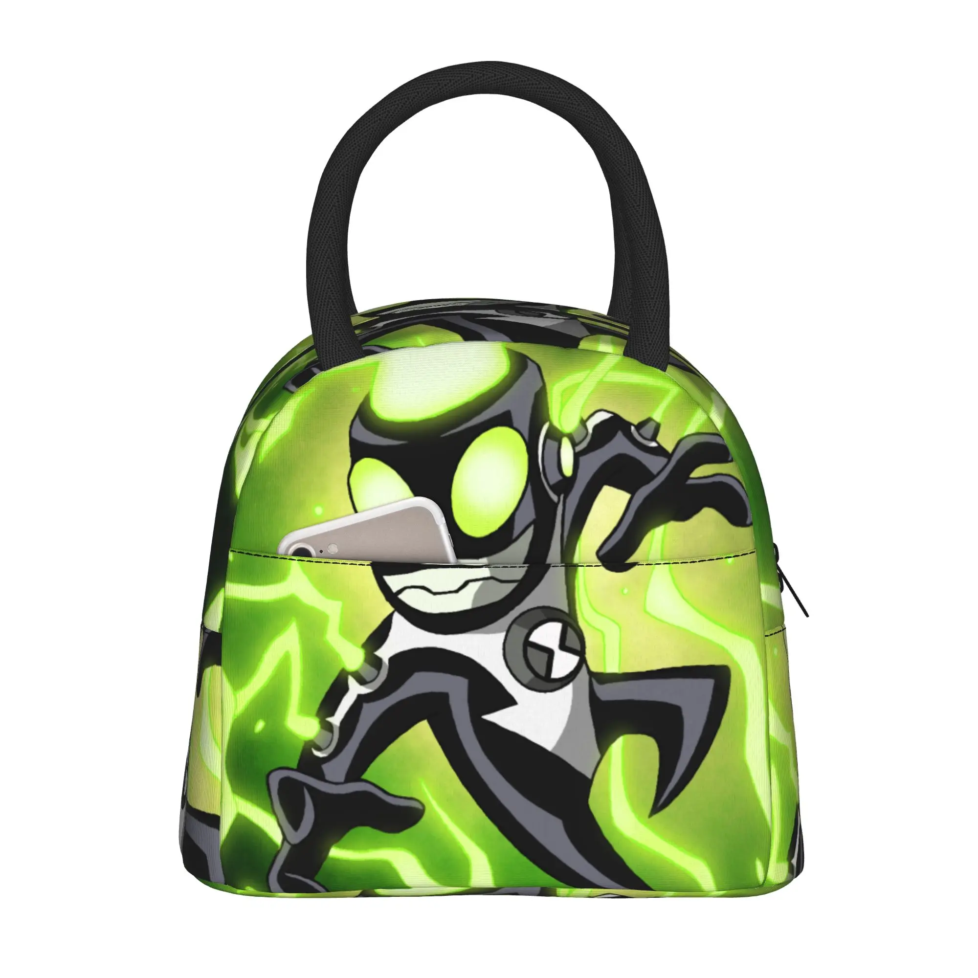 Back to school season  Snack Bag XLR8 Ben10 Speed Alien Graphic Vintage Super Quality Daily Lightweight Lunch Bag