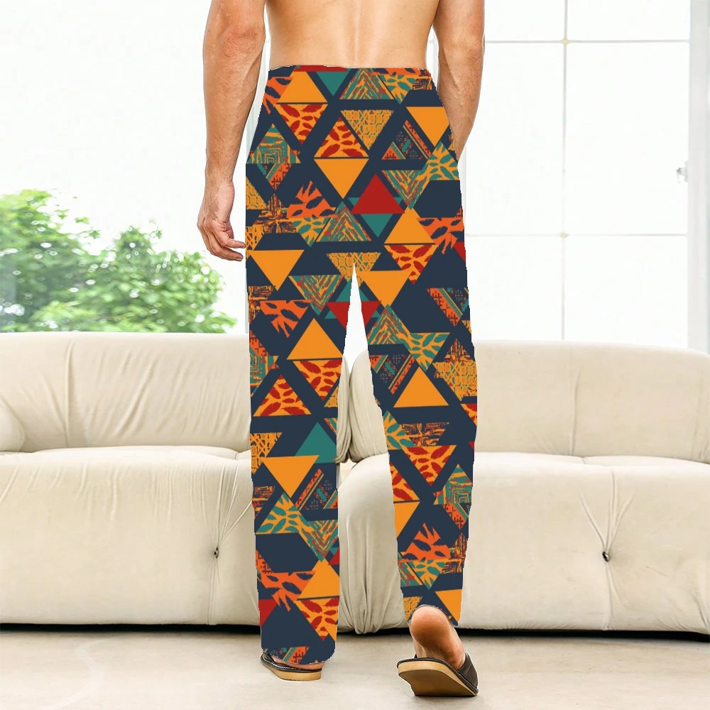 Geometric Ethnic Cute Pajama Pants Mens Womens Lounge Pants Super Soft Unisex Sleep Pajama Bottoms with Pockets Drawstring