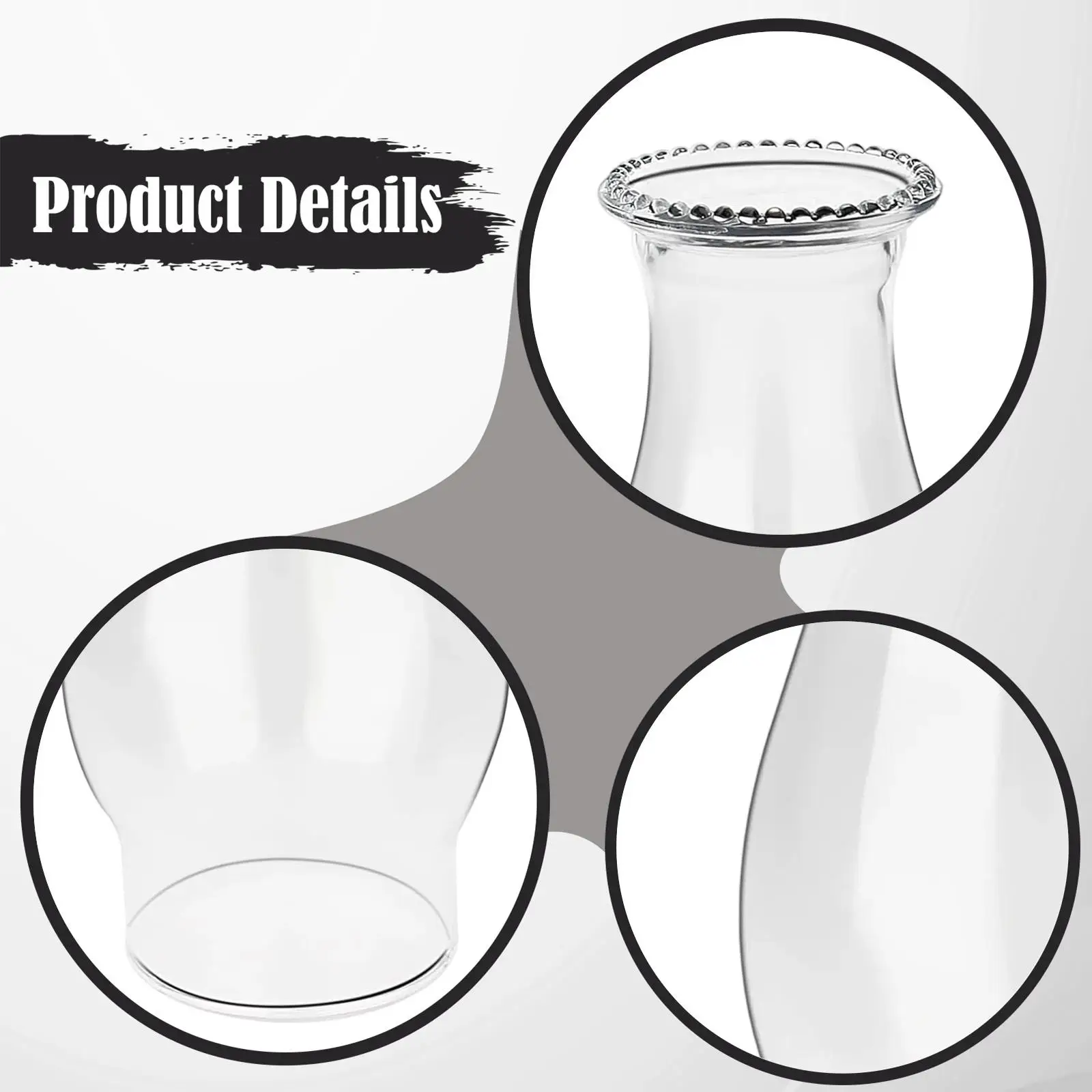 Glass Oil Lamp Shade Durable Pendant Lampshade Universal Replacement Light Cover for Living Room Hallway Dining Kitchen Garage