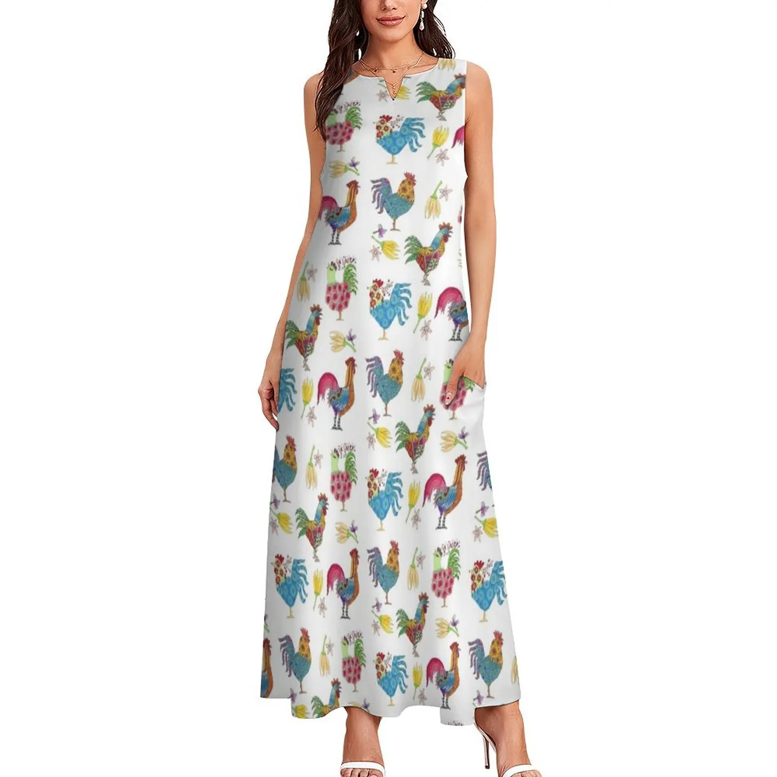 Chickens Unite Long Dress Party dresses elegant and pretty women's dresses