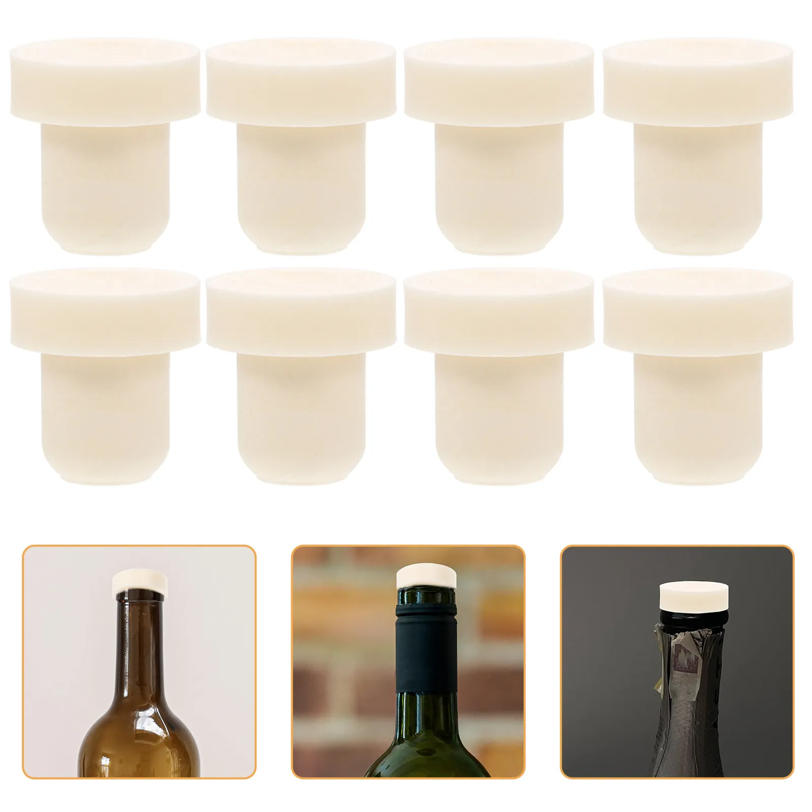 10Pcs Red Wine Bottle Plugs Heavy Duty Smooth Edge Airtight Seal Prevents Oxidation Preserves Taste Ideal for Party Home Bar