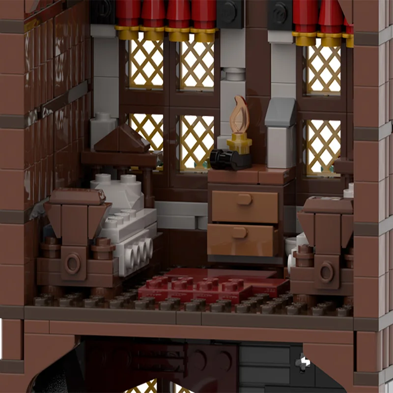 1061 PCS City Street Town House MOC Customize Modular Building Block Creative Design Educational Learning DIY Festival Toy Gift