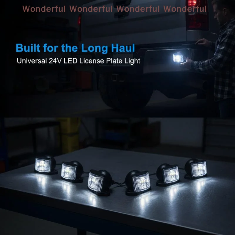 SD7003 LED License Plate Light Energy Saving High Bright Waterproof for Truck Motorbike Delivery Van Vehicle