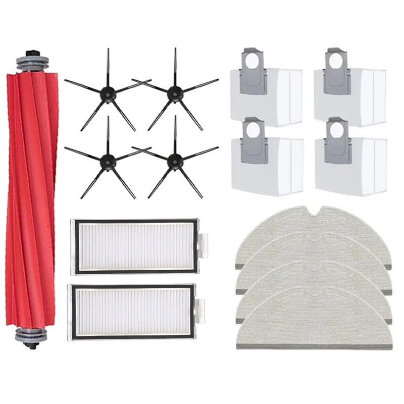 Accesorios para Roborock Q7 Max,Q7 Max +,Q7 Plus,T8 Hepa Filter Robot aspirador, piezas de repuesto, mopa, paño, bolsa de polvo, 1 Juego