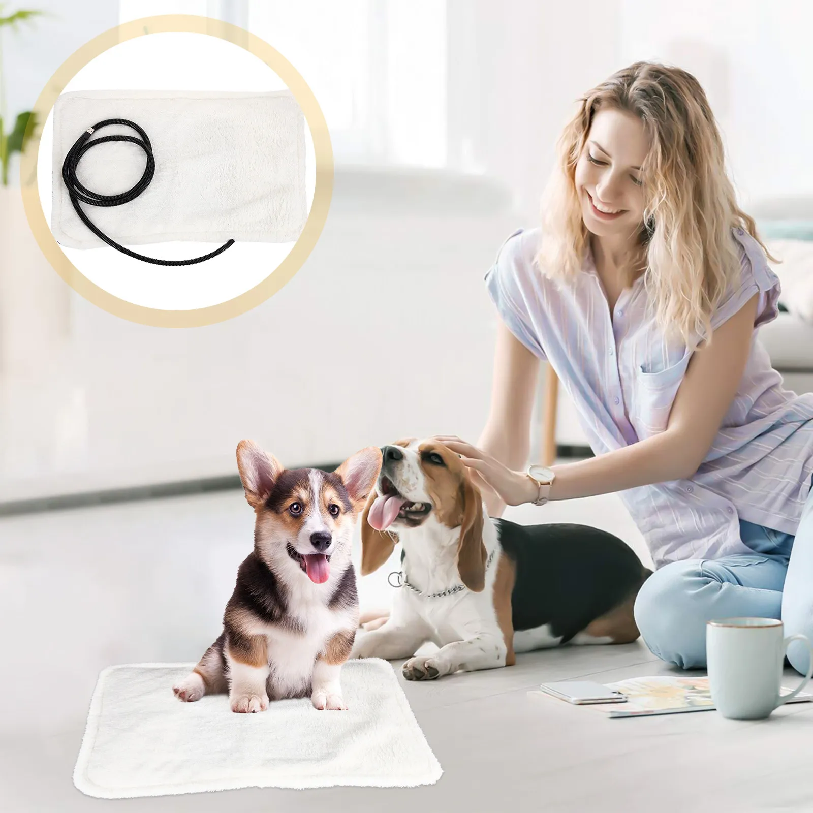 

Премиальный USB-грелка-подушка для животных, электрический коврик с терморегуляцией для маленьких собак, безопасный электрический греющий коврик для зимы