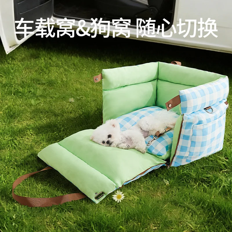 Bolsa de transporte para gatos y perros con asiento de coche - imagen 2