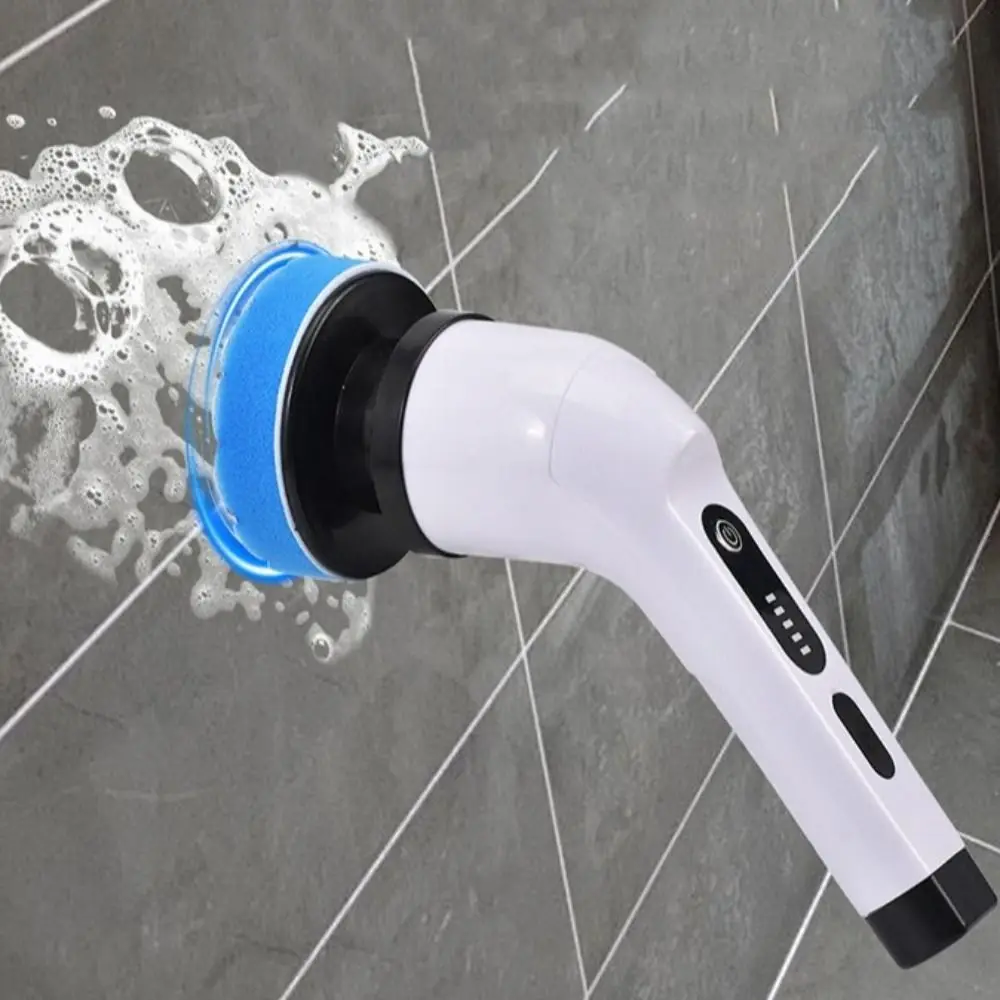 

9-in-1 Electric Cleaning Brush Rechargeable Wireless Rotation Cleaning Machine with Brush Heads Long Handle