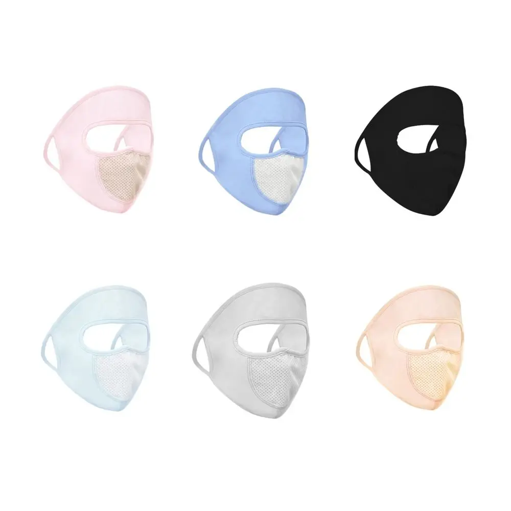 Solid Color Mesh For Men Ice Silk Sunscreen Veil Summer Sunscreen Mask Driving Face Cover Face Gini Mask Womne Face Mask