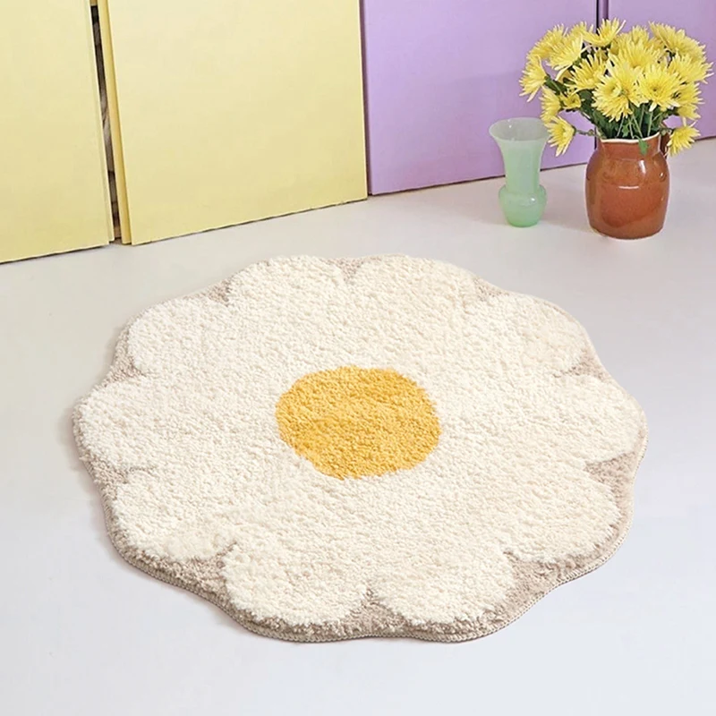 Flower Bedroom Carpet Bathroom Absorbent Floor Mat Living Room Carpet Area Floor Mat Anti-Slip Mat Door Mat Home Decor