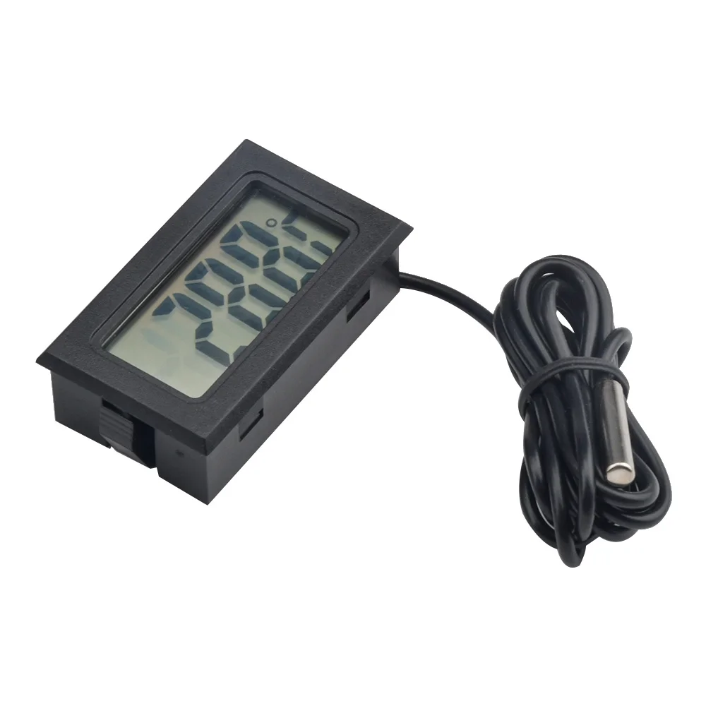 Imagem -03 - Termômetro Digital Lcd para Água e Banho Testador e Detector de Temperatura Monitor Incorporado Cabo do Sensor Aquário Carro 10 Pcs Fy10