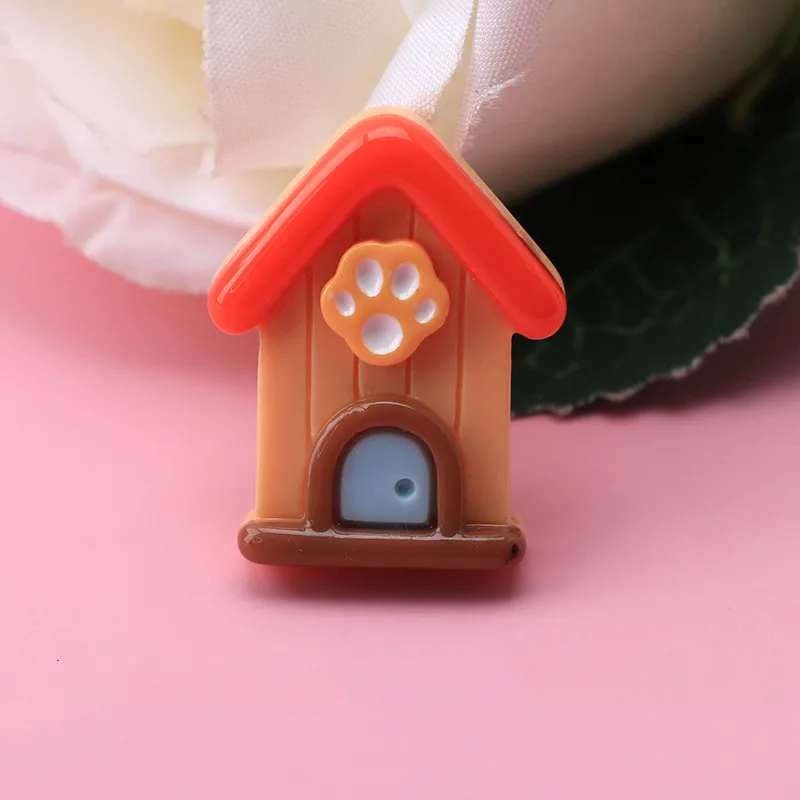 10pcs New Dog Foods Kawaii Resin Flatback Cabochons Cute Poodle Bone House Flat Back Embellishments for Scrapbooking Accessories