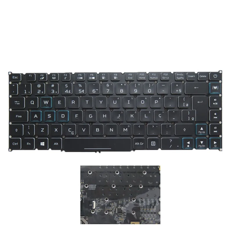 Laptop RGB Per-Key Backlit Keyboard For ACER NSK-RNCBW 1B LG04P-P90B3L 0200001EKC01 NKI14170S9 NK.I1417.0S9 Brazil BR Black New