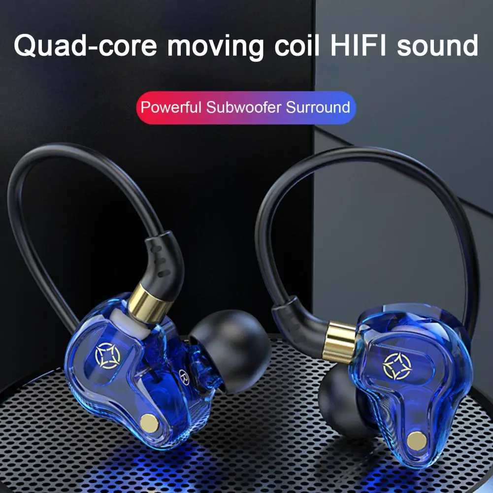 3.5mm/Type-C Earphone In-ear Headphone High-quality Earbud Wired Headset with Microphone for Music Calls Sports Quad Core