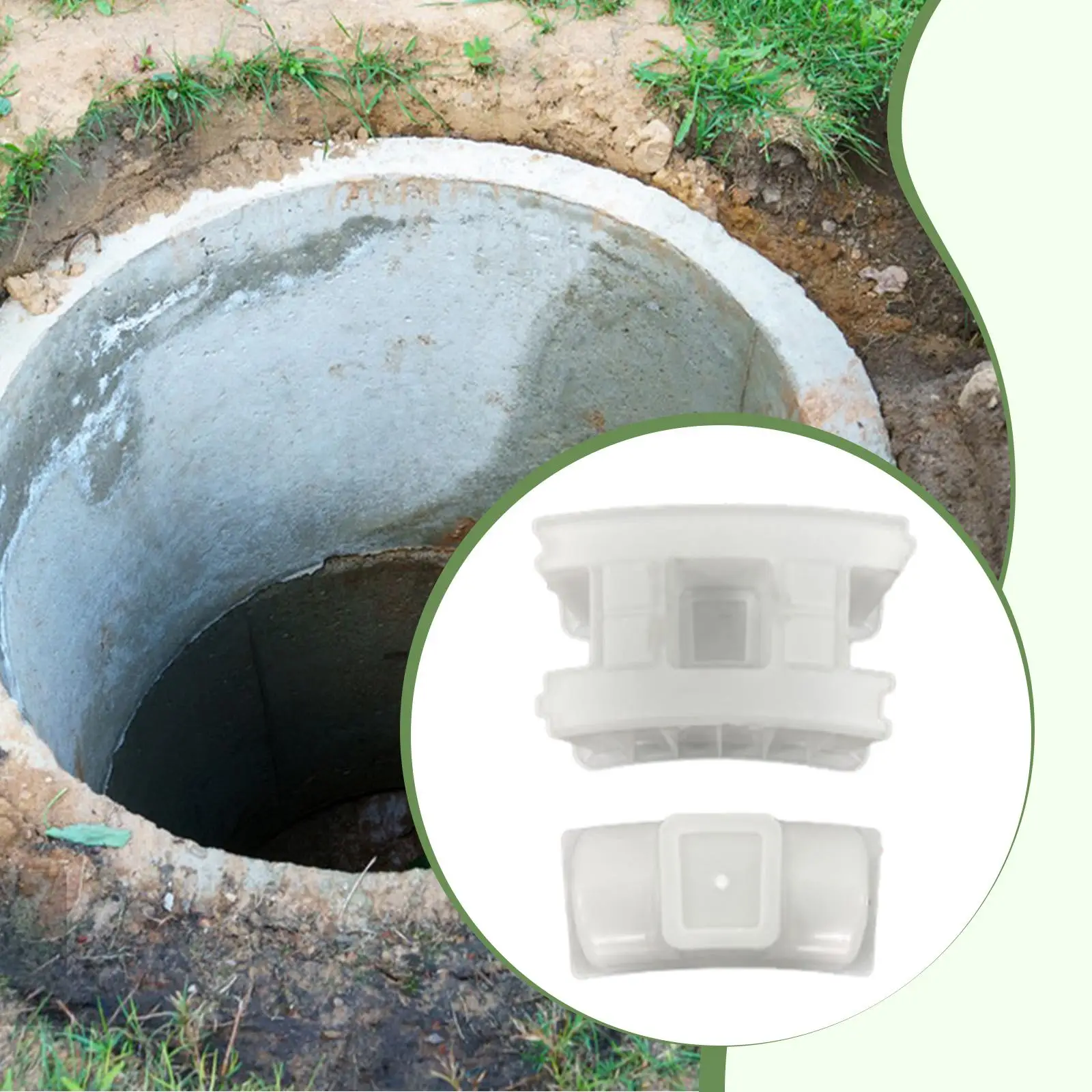Ground Circular Concrete Block Brick Mould Smooth Plastic Well Wall Maker for Courtyard Pool Fence Cement