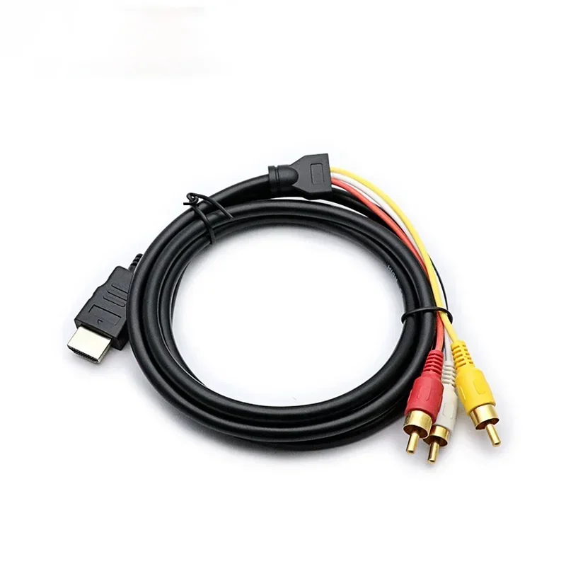 AV Adapter Adaptor Converter for TV DVD VCR Game Player NES SNES, 21PIN SCART Male TO 3RCA JACKS INPUT