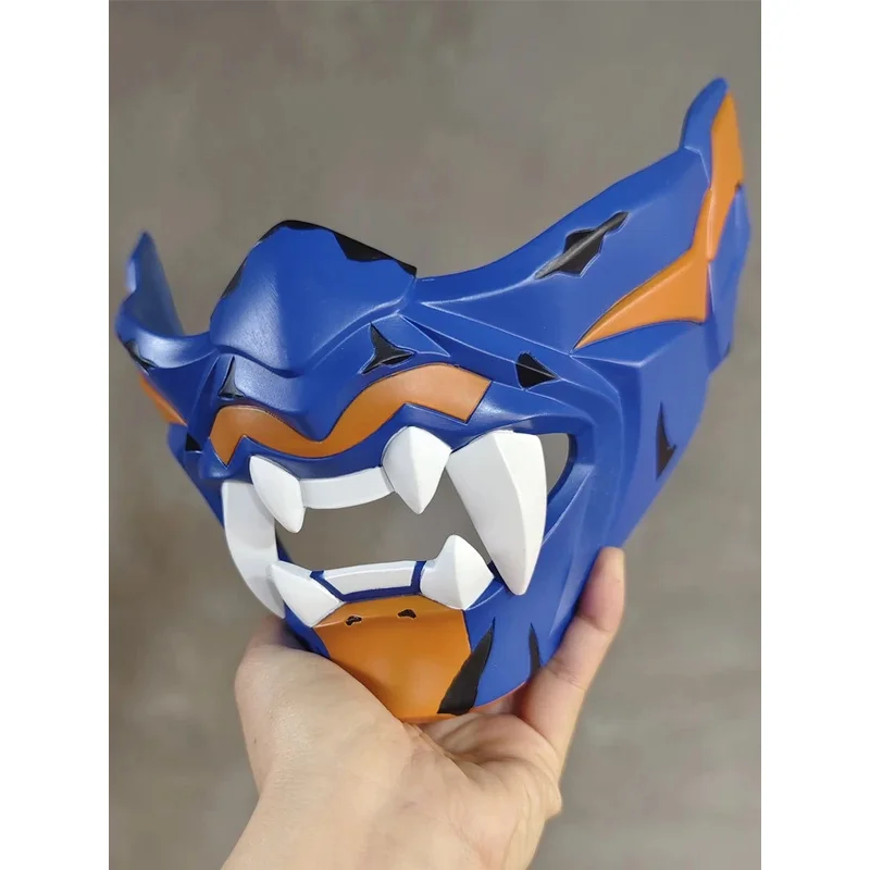 Yoru Jester Máscara de media cara Accesorio de cosplay, Réplica de copa de fuego duradera para fotografía Disfraz de Halloween jk;6