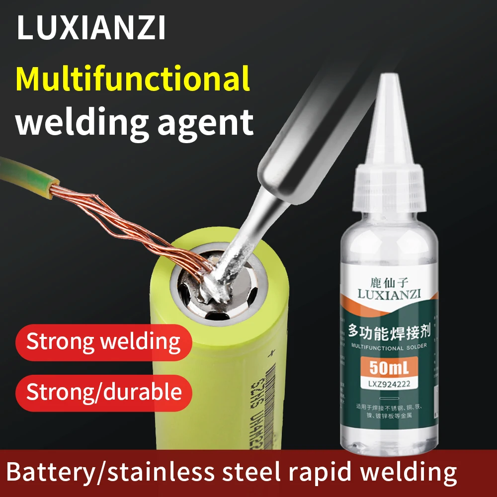 

LUXIANZI 30/50ml Free-clean Soldering Flux Liquid Welding Water For Stainless Steel Battery Quick Soldering Supplies Tool