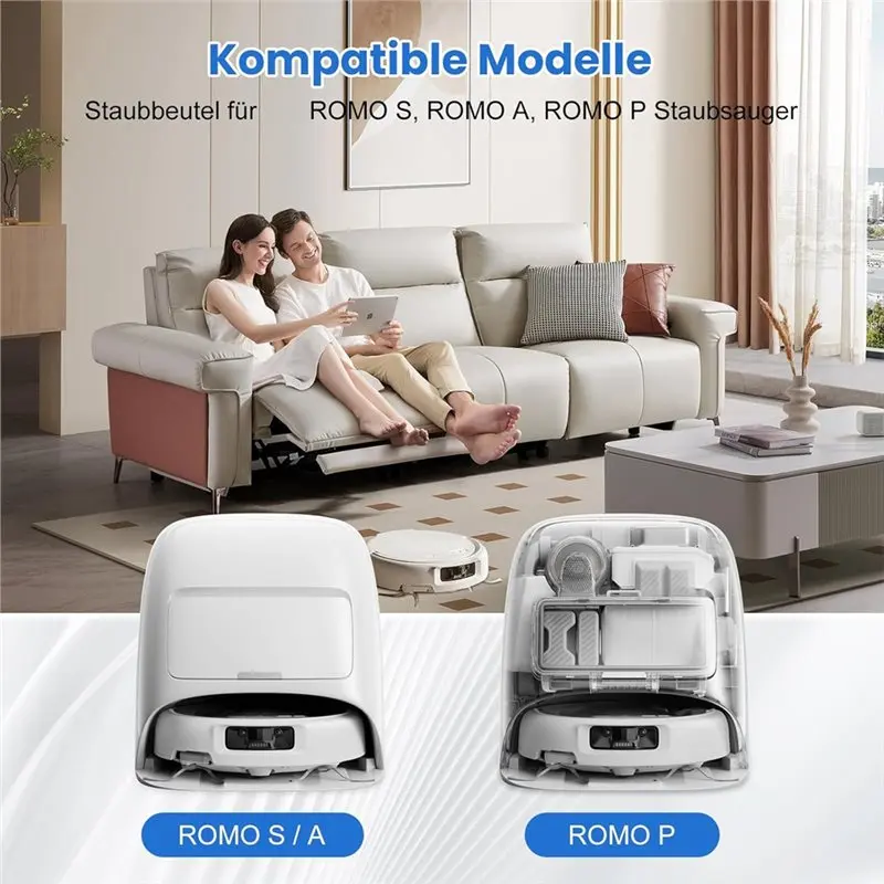 B06B-Vacuum Cleaner Bags For DJI Romo A/Romo S/Romo P Vacuum Cleaner, Large Capacity Non-Woven Fabric Vacuum Cleaner Bags