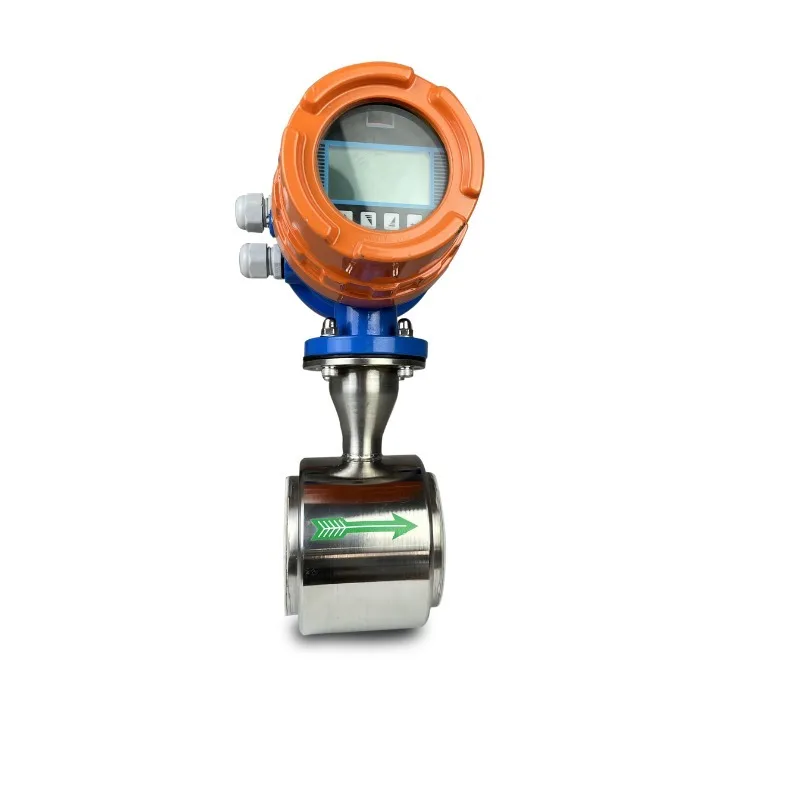 Clamp On Stainless Steel Electromagnetic Flow Meter Digital Liquid Magnetic Flowmeter For Water Beverage Conductive Fluid