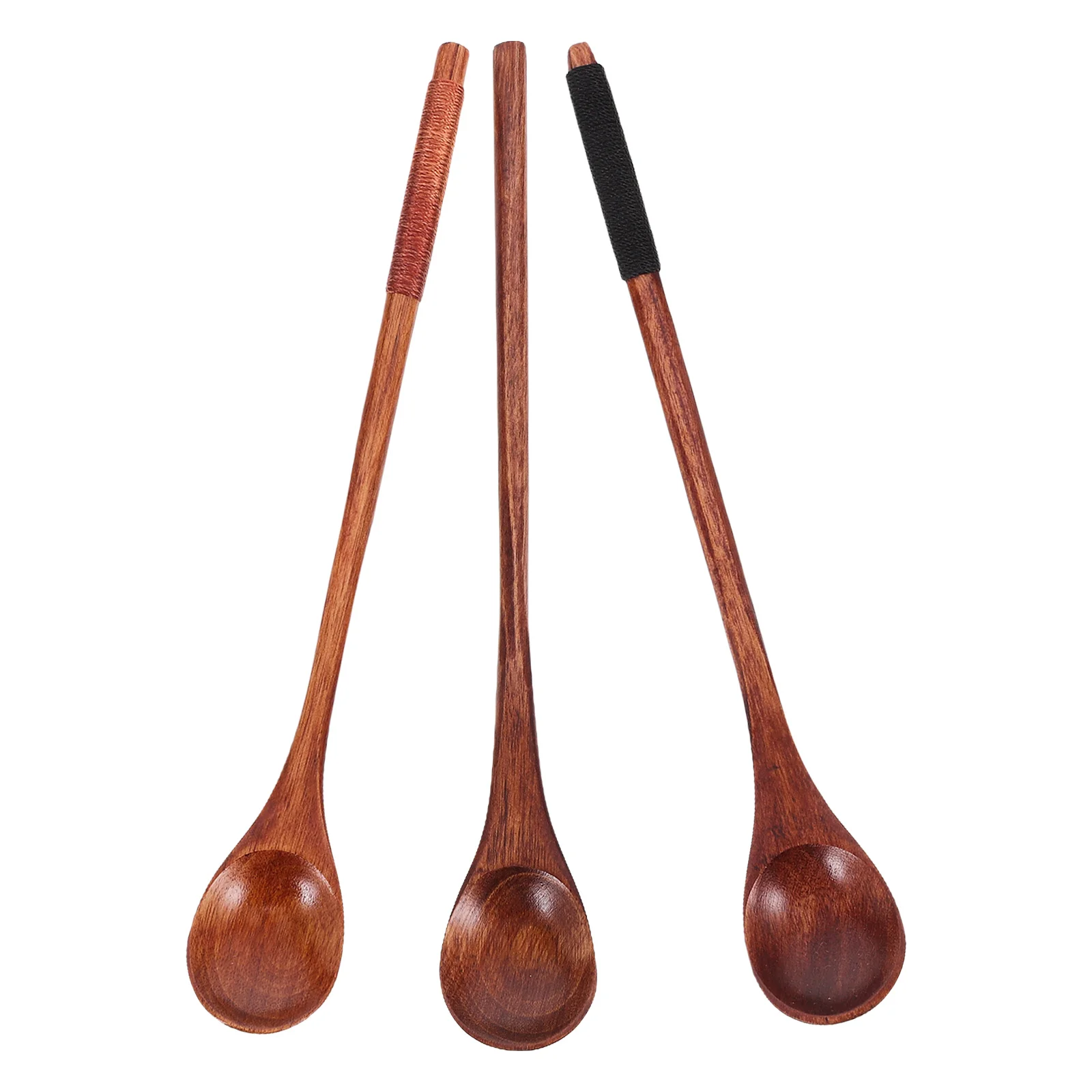 

3pcs Wooden Coffee Spoon Long Handle Natural Wood Stirring Spoons For Coffee Tea Honey Espresso Kitchen Bar Drink Mixing