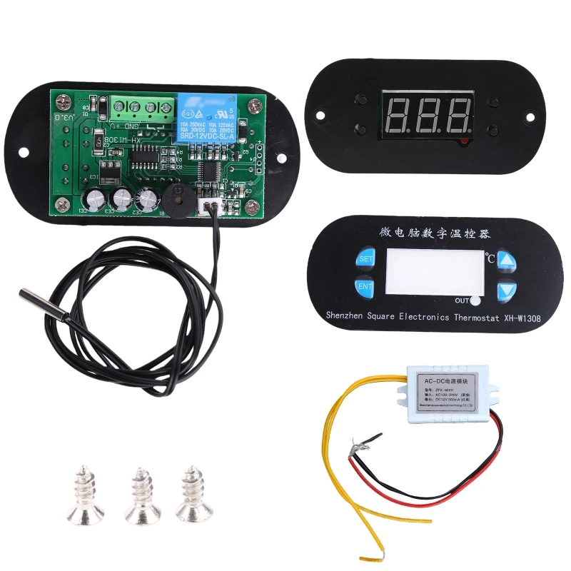 Waterproof AC 110V-220V C/F Digital Thermostat Temperature Alarm Controller Sensor Temperature Control Switch W1308 DropShipping