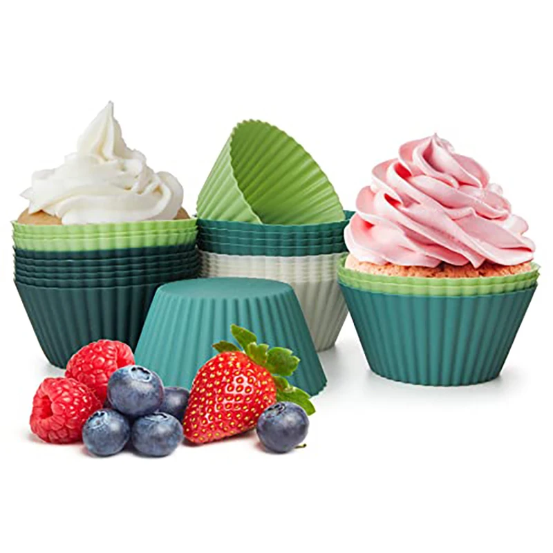 24Pcs Silicone Cake… - image