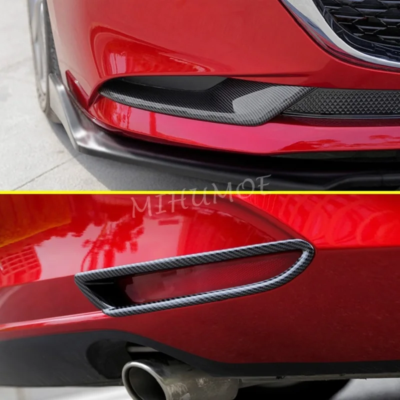 

Carbon Fiber Front + Rear Fog Light Cover Trims Stylish For Mazda 3 Sedan (BP) 2019-2026 2025 2024 2023 2022 2021 2020