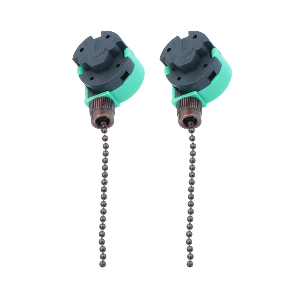 

2pcs Governor Light Lamp Replacement Pull Cord European American Brown Fan Chain 3Speed Adjustable Control Switch Chain Lamp