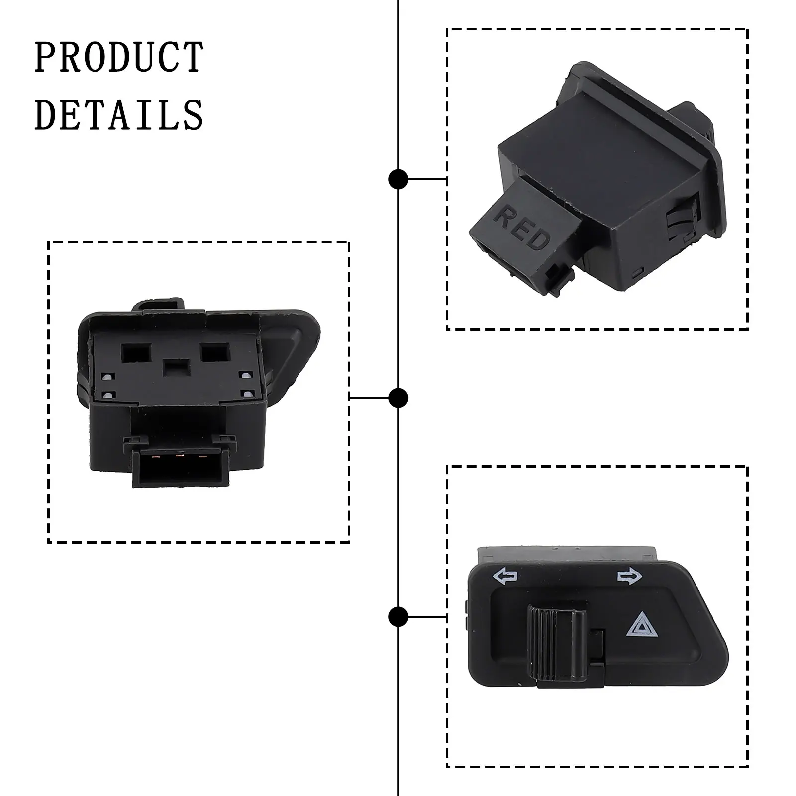 Compatible Switch Modified Turn Signal Switch Button Easy Control Modified Turn Signal Switch Button Wide Application
