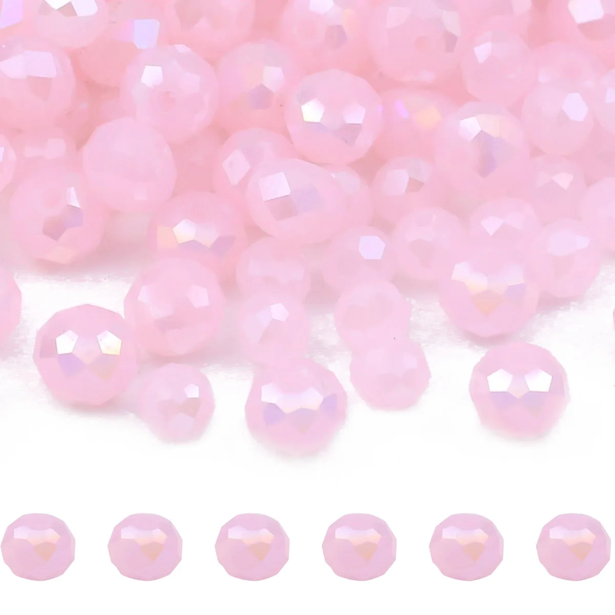 3/4/6/8mm Flache Runde Rosa Facettierte Österreichischen Kristall Lose Perlen Für Schmuck Machen DIY Ohrringe armbänder Anhänger Zubehör