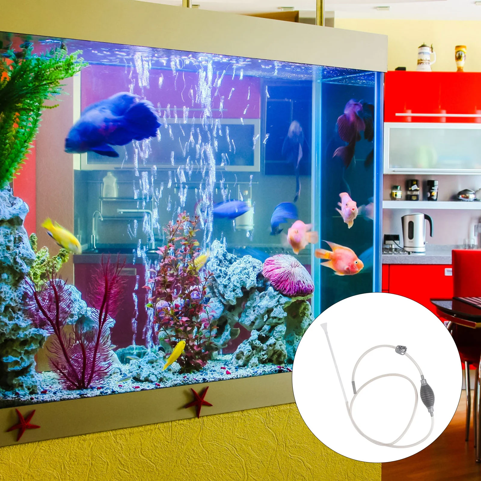 

1Set Aquarium Fish Tank Gravel Cleaner Sand Washing Tool Press Pump Siphon Cleaner Water Change Professional Fish Tank Tool