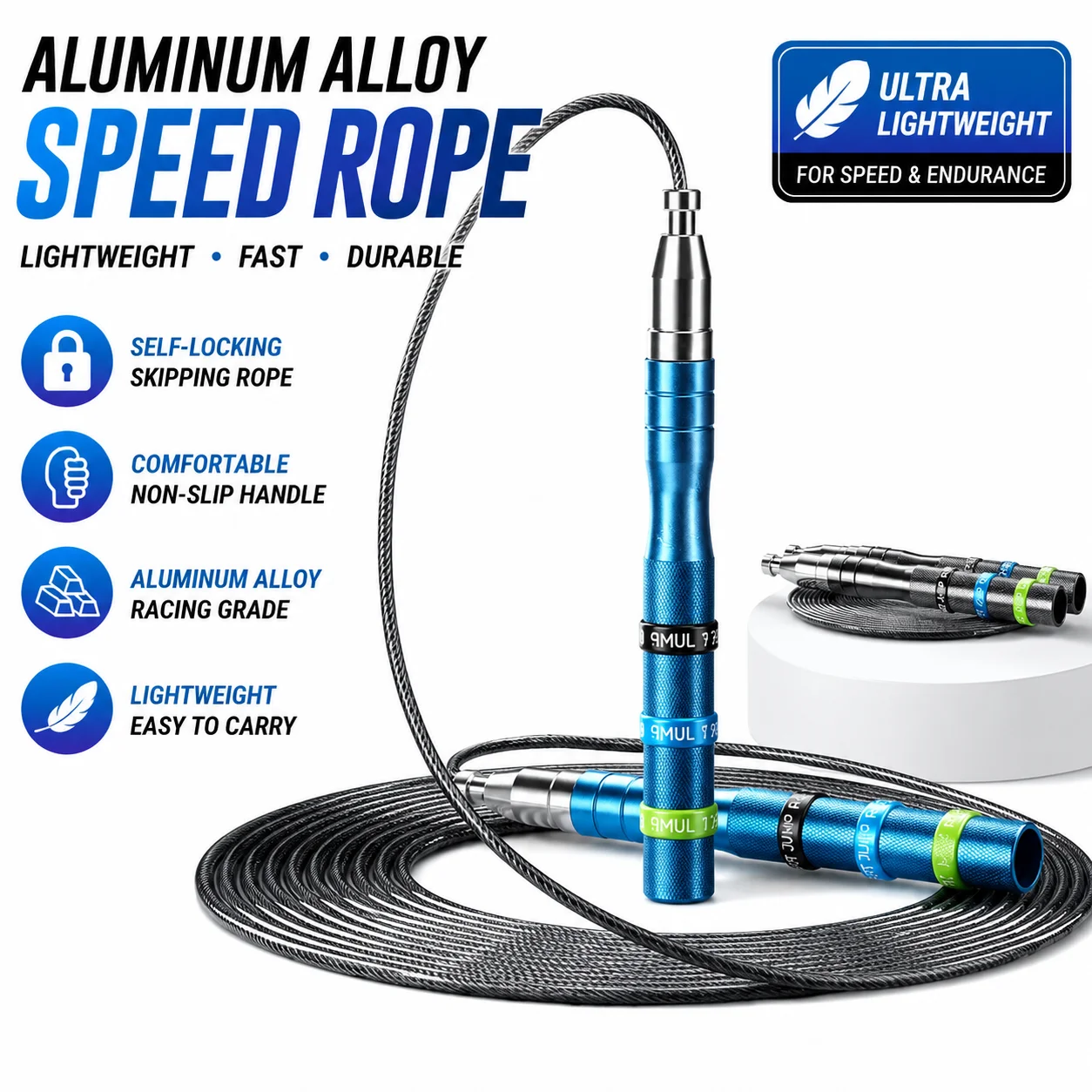Speed Skipping Rope - Adjustable Speed Jump Rope Aluminum Alloy
