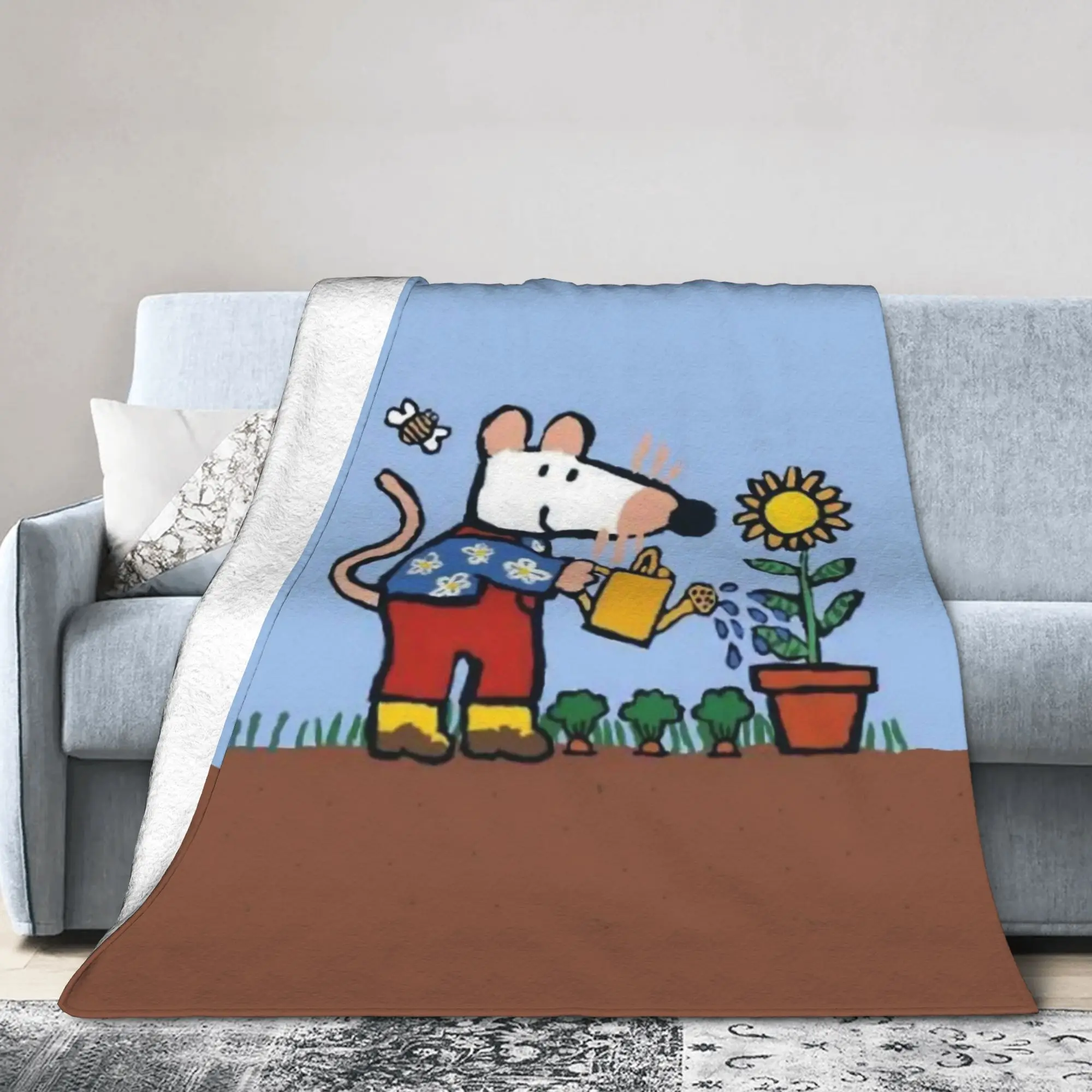 Cartoon M-Maisy Flannel Blanket  Custom Throw Blanket for Home Hotel Sofa  200x150cm Quilt,